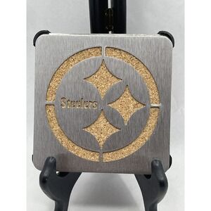 Pittsburgh Steelers Sports‎ Memorabilia Stainless Steel Coasters Set of 4 NFL